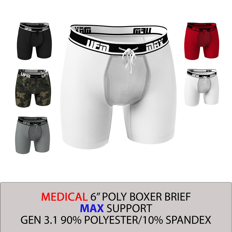 UFM Mens Underwear, Polyester-Spandex Mens Briefs, Regular and Adjustable  Support Pouch Men Underwear, 28-30 waist, Gray